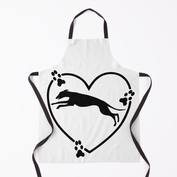 Item preview, Greyhound Running Heart Paw Prints Black designed and sold by GreytGraphicals.