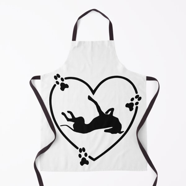 Item preview, Greyhound Roaching Heart Paw Prints Black designed and sold by GreytGraphicals.