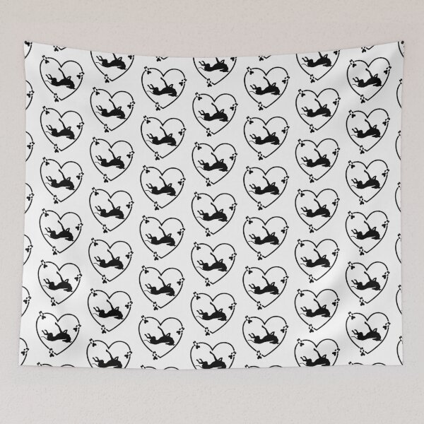 Item preview, Greyhound Roaching Heart Paw Prints Black designed and sold by GreytGraphicals.