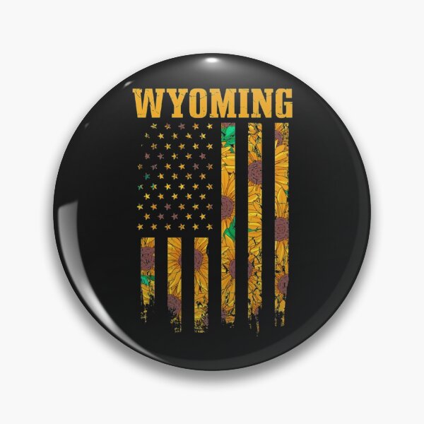 Item preview, Sunflower American Flag Wyoming 4th of July WY designed and sold by coraclr.