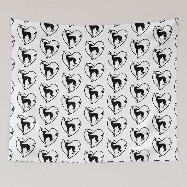 Item preview, Greyhound Heart Paw Prints Black designed and sold by GreytGraphicals.