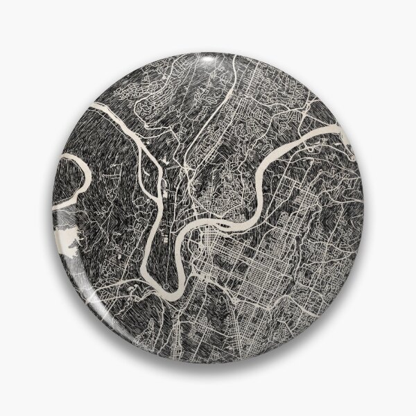 Item preview, Chattanooga map Tennessee Ink lines 2 designed and sold by InkMaps.