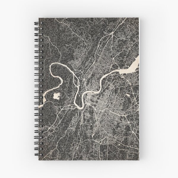 Artikelvorschau, Chattanooga map Tennessee Ink lines 2 entworfen und verkauft von InkMaps.
