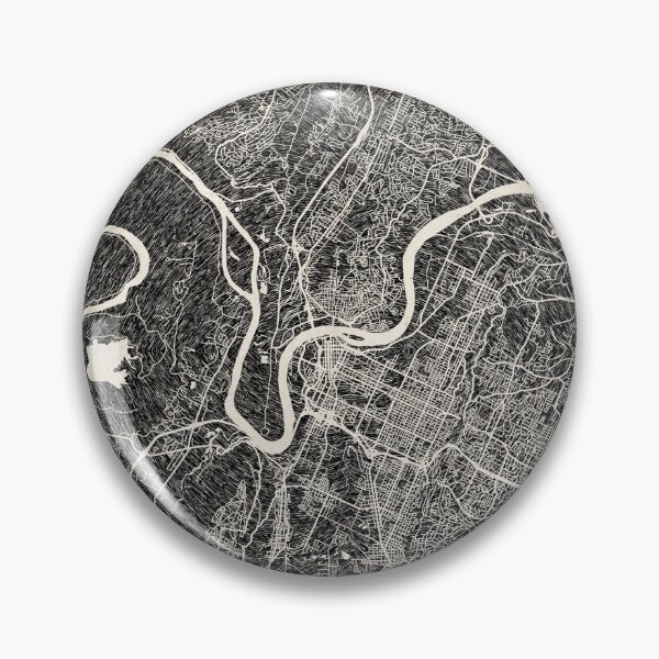 Item preview, Chattanooga map Tennessee Ink lines designed and sold by InkMaps.