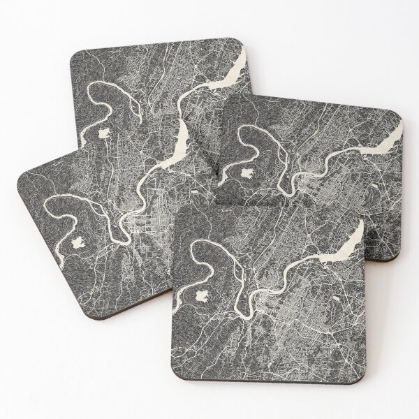 Item preview, Chattanooga map Tennessee Ink lines designed and sold by InkMaps.