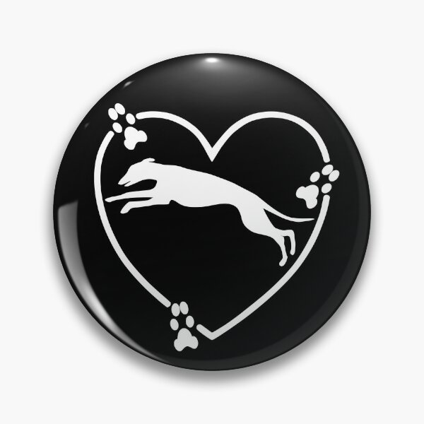 Item preview, Greyhound Running Heart Paw Prints White designed and sold by GreytGraphicals.