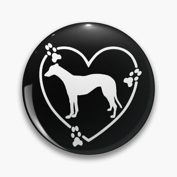 Item preview, Greyhound Standing Heart Paw Prints White designed and sold by GreytGraphicals.