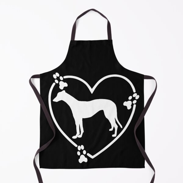Item preview, Greyhound Standing Heart Paw Prints White designed and sold by GreytGraphicals.