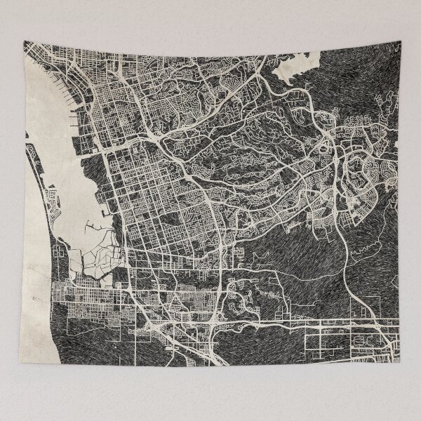 Item preview, Chula Vista map California Ink lines designed and sold by InkMaps.