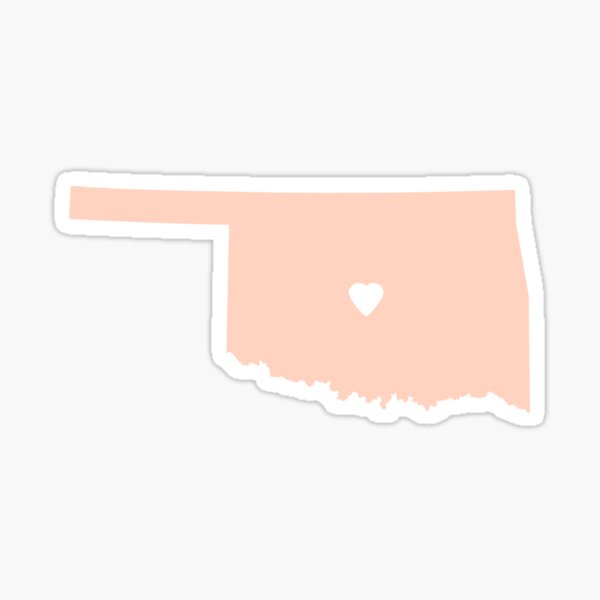 Oklahoma Peach Sticker
