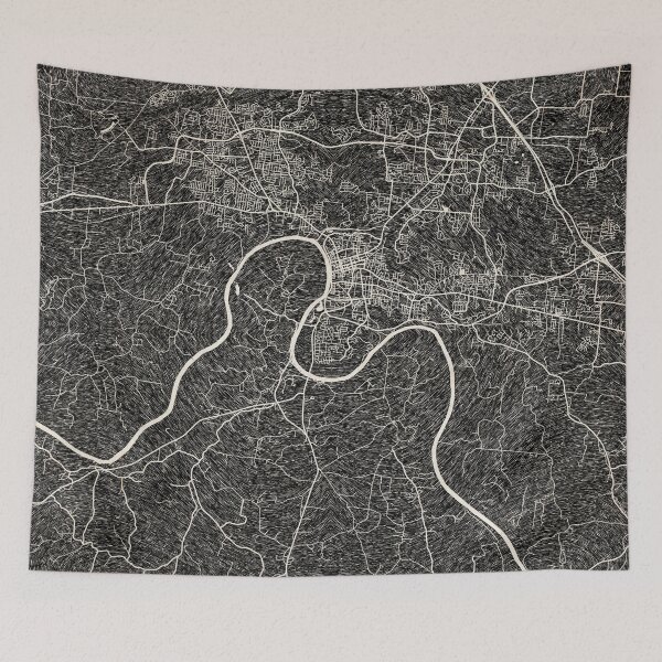 Item preview, Clarksville map Tennessee Ink lines designed and sold by InkMaps.