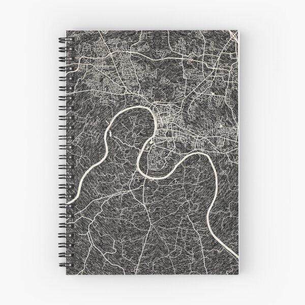 Item preview, Clarksville map Tennessee Ink lines designed and sold by InkMaps.