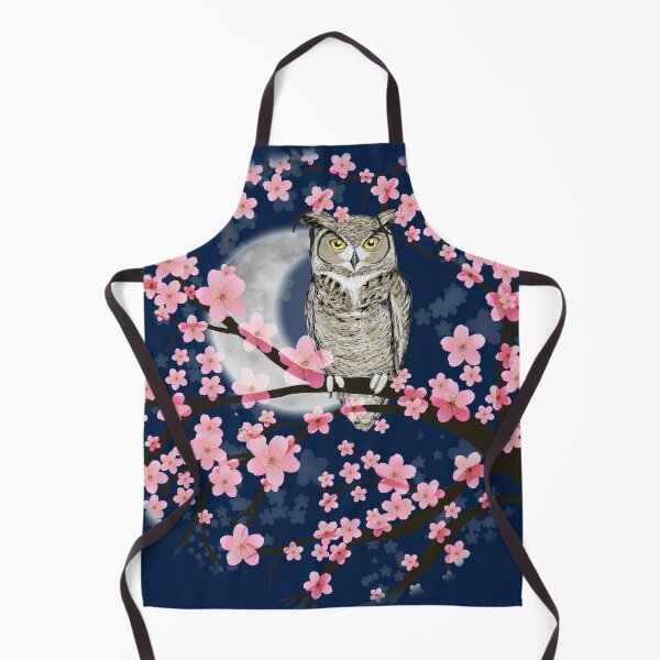Item preview, Great horned owl in a blossom tree designed and sold by Bwiselizzy.