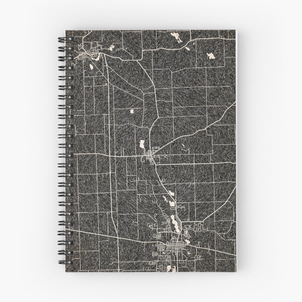Item preview, Clinton map Michigan Ink lines 2 designed and sold by InkMaps.