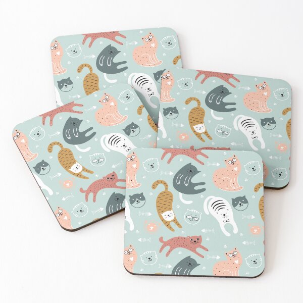 Item preview, Cute Pattern Of Cats, Simple Colorful Design, Cat Pattern designed and sold by PandaSoul.