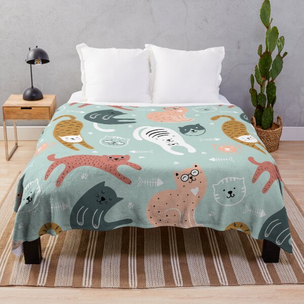 Item preview, Cute Pattern Of Cats, Simple Colorful Design, Cat Pattern designed and sold by PandaSoul.