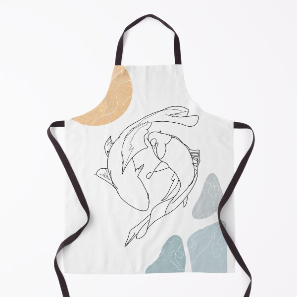 Item preview, Koi Fish. River Stones. Minimalist Japanese Art. Yin Yang Koi Fish. Line art. Watercolor Koi Fish. designed and sold by OneLineArt.