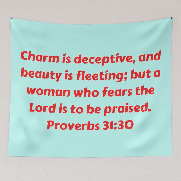Aperçu de l'œuvre Bible Verse Proverbs 31:30 créée et vendue par Prayingwarrior.