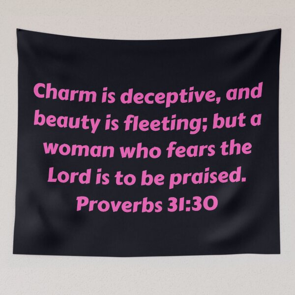 Aperçu de l'œuvre Bible Verse Proverbs 31:30 créée et vendue par Prayingwarrior.