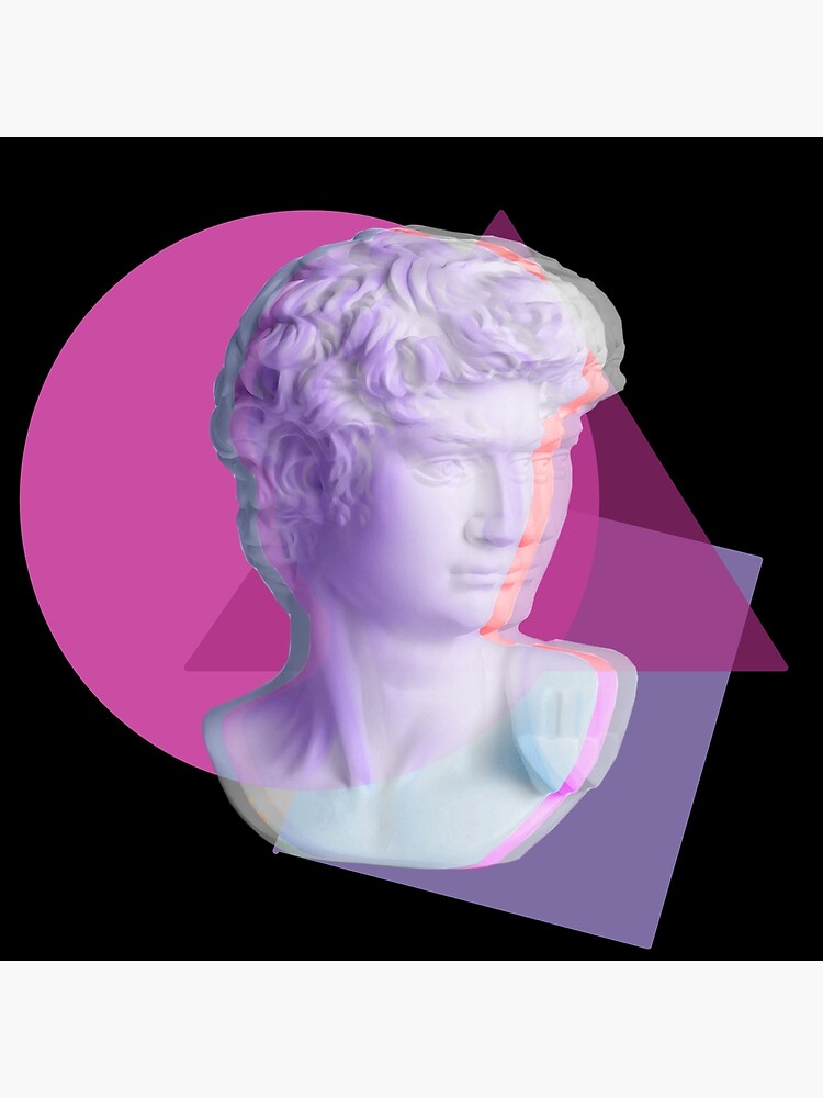 "Vaporwave David Statue Sculpture Aesthetic " Photographic Print by