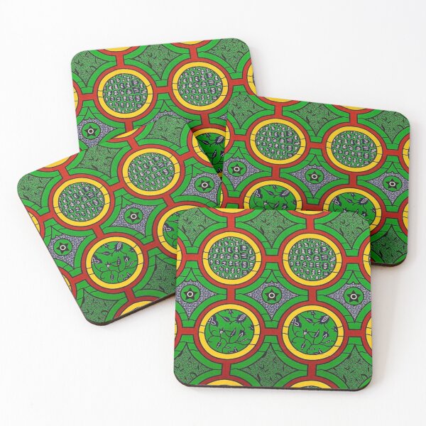 Item preview, Green Ankara Print Material designed and sold by Mazubalala.