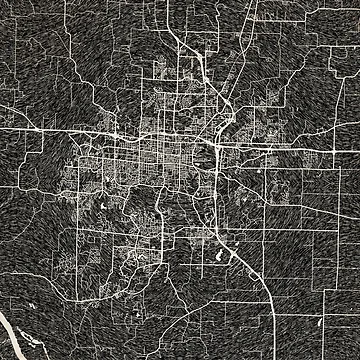 Imagen de la obra Columbia map Missouri Ink lines de InkMaps
