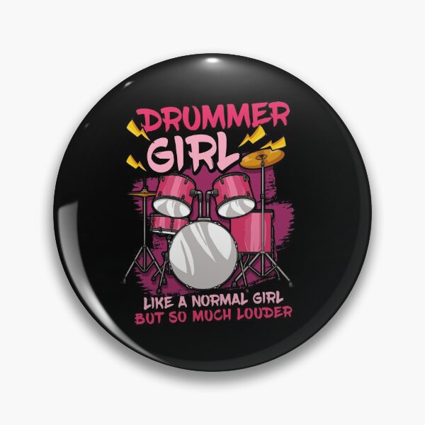 Item preview, Drummer Girl Drums Player Drummer Drumset designed and sold by CreativeGiftShp.