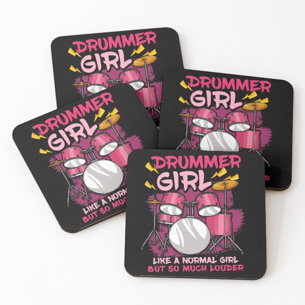 Item preview, Drummer Girl Drums Player Drummer Drumset designed and sold by CreativeGiftShp.