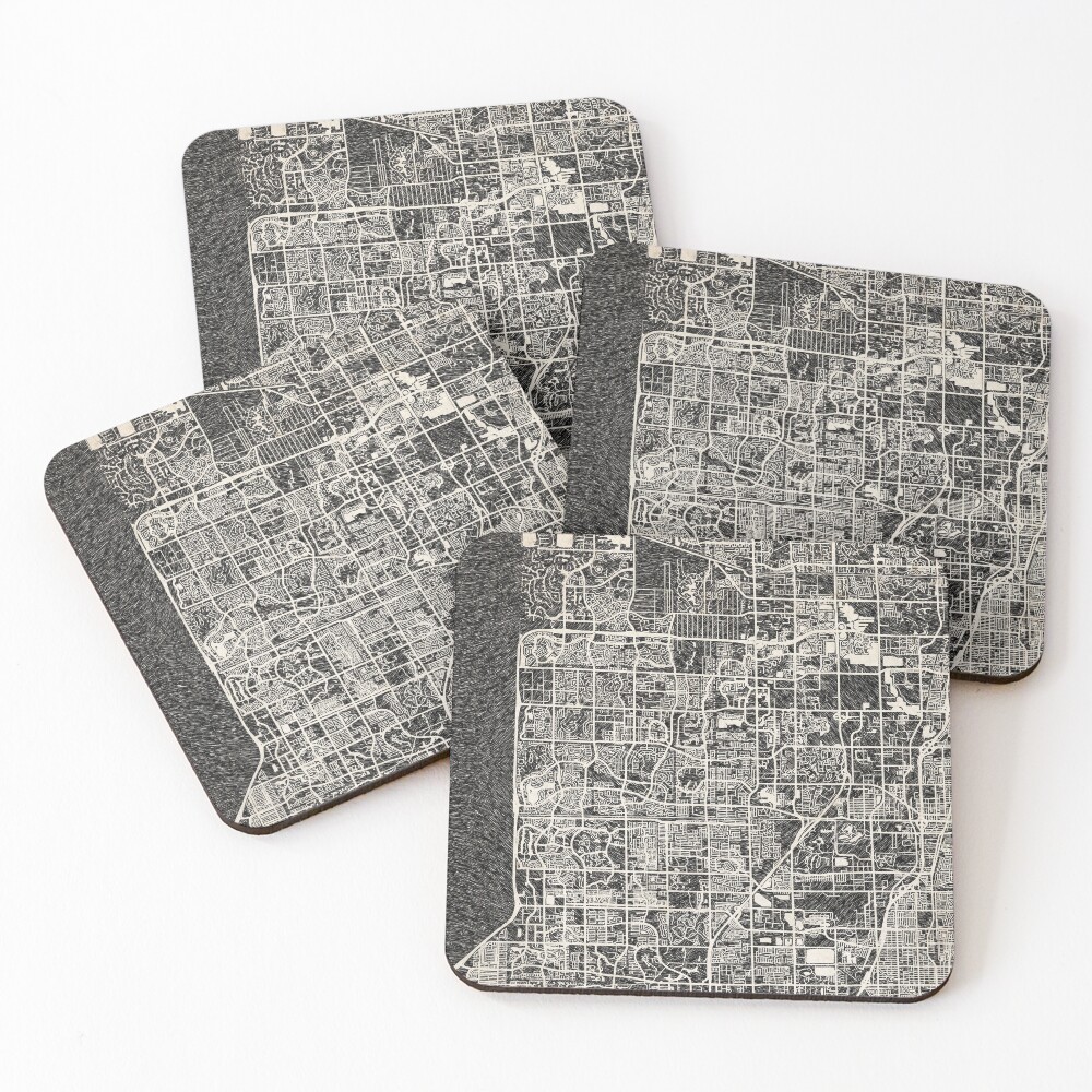 Aperçu de l'œuvre Dessous de verre (lot de 4) créée et vendue par InkMaps.