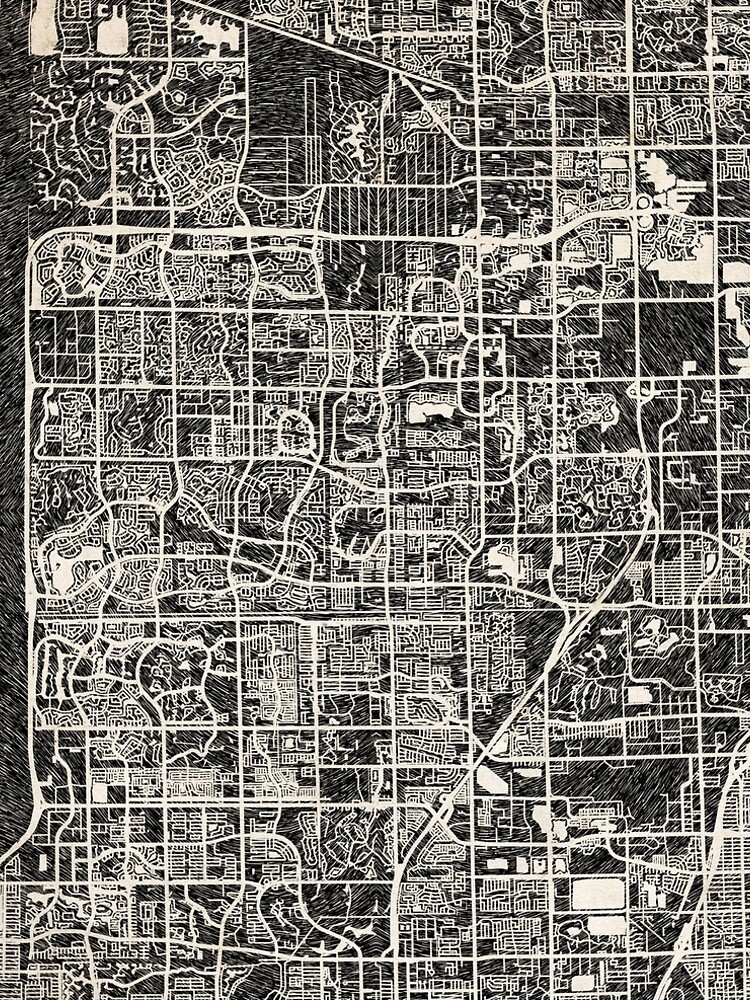 Aperçu 5 sur 5. Robe trapèze avec l'œuvre Coral Springs map Florida Ink lines créée et vendue par InkMaps.