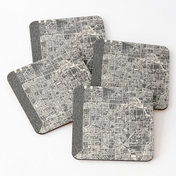 Item preview, Coral Springs map Florida Ink lines 2 designed and sold by InkMaps.