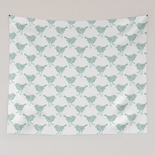 Item preview, Flower Filled Little Bird with Leaves and Berries designed and sold by RosalieReeves.