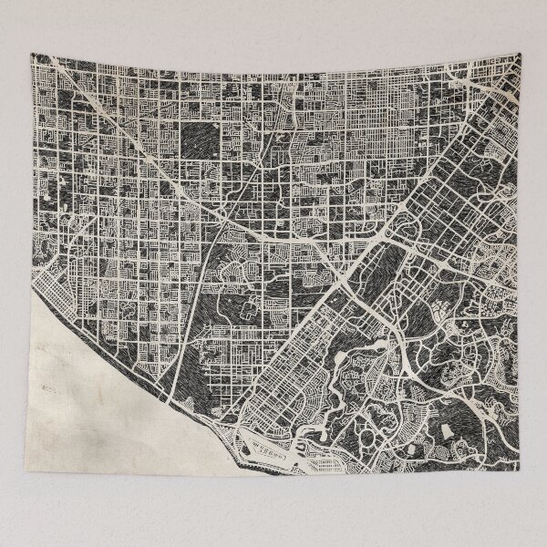 Item preview, Costa Mesa map California ink lines designed and sold by InkMaps.
