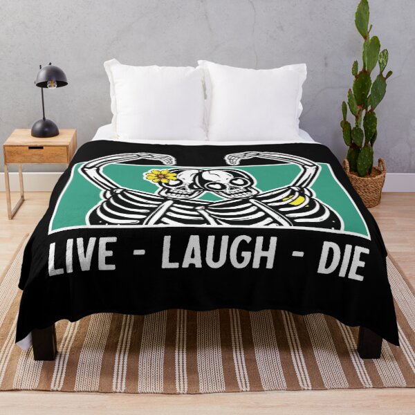 Item preview, Live laugh die - Live Fast Die Young - Funny Skull quote saying designed and sold by NastySquad.