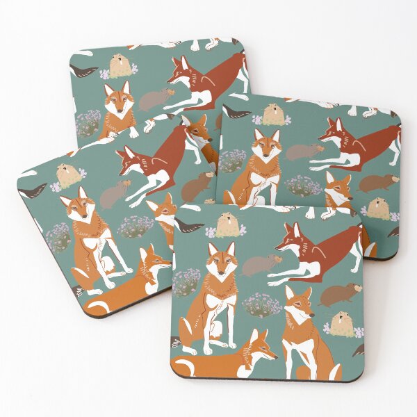Item preview, Caberu pattern in teal Ethiopian Wolf designed and sold by belettelepink.