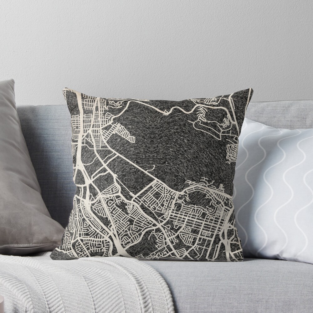 Vista previa del artículo con la obra «Cojín», diseñado y vendido por InkMaps.