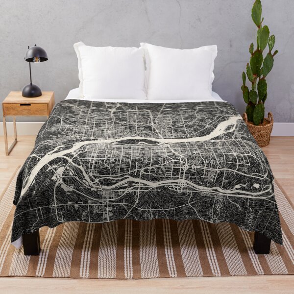 Item preview, Davenport map Iowa ink lines designed and sold by InkMaps.