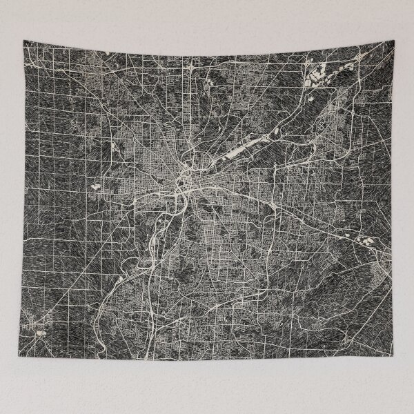 Item preview, Dayton map Ohio Ink lines designed and sold by InkMaps.