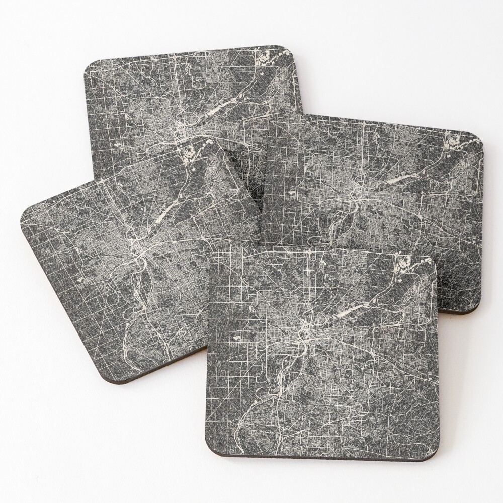 Aperçu de l'œuvre Dessous de verre (lot de 4) créée et vendue par InkMaps.