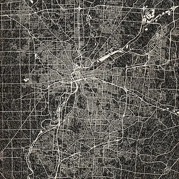 Aperçu de l'œuvre Dayton map Ohio Ink lines 2 de InkMaps