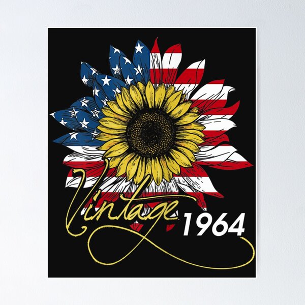 Item preview, Womens Vintage 1964 Sunflower 4th July Independence Day Patriotic designed and sold by coraclr.