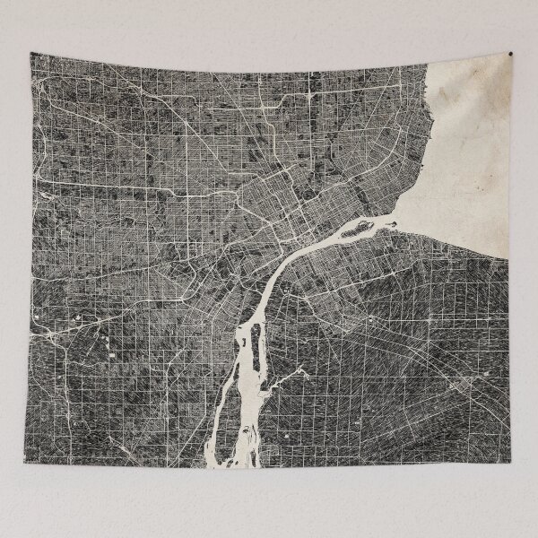Item preview, Dearborn map Michigan Ink lines designed and sold by InkMaps.