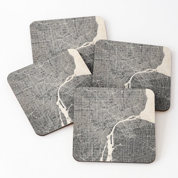 Item preview, Dearborn map Michigan Ink lines 2 designed and sold by InkMaps.