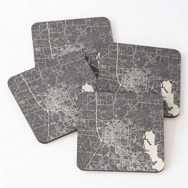 Item preview, Denton map Texas Ink lines 2 designed and sold by InkMaps.