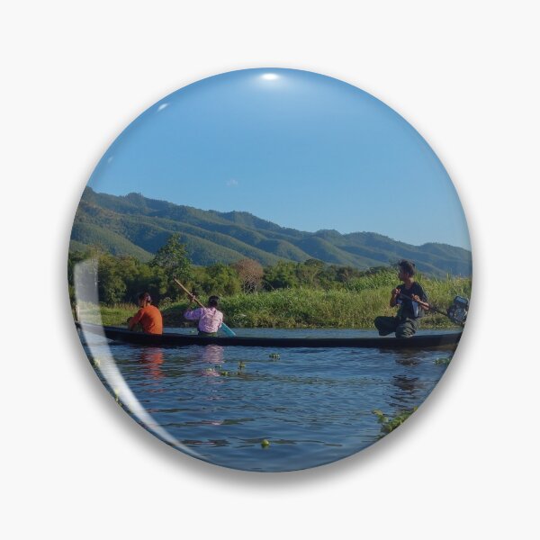 Item preview, Family in Traditional Boat Inle Lake designed and sold by Vagabondlens.