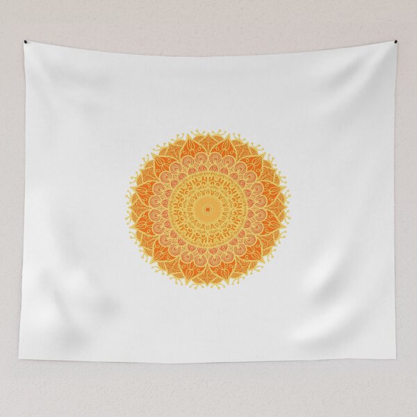 Item preview, Orange Mandala, Yoga, Meditation Design designed and sold by Fiftyandfab.