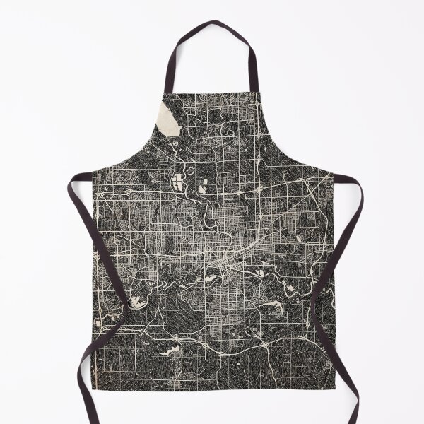 Aperçu de l'œuvre Des Moines map Iowa Ink lines créée et vendue par InkMaps.