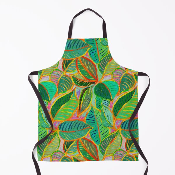 Aperçu de l'œuvre Feuilles tropicales colorées peintes en désordre créée et vendue par micklyn.