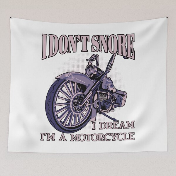 Item preview, I don't snore I dream i'm a motorcycle, funny motorcycle designed and sold by Lekrock.