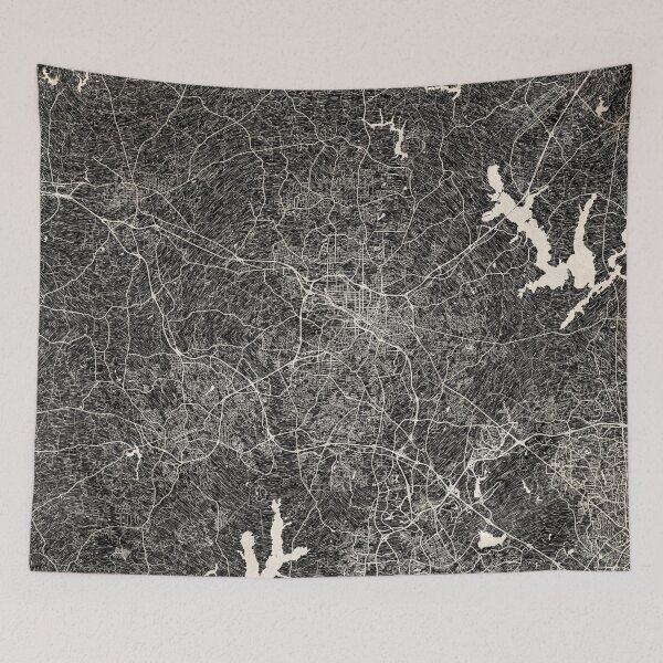 Item preview, Durham map North Carolina Ink lines designed and sold by InkMaps.